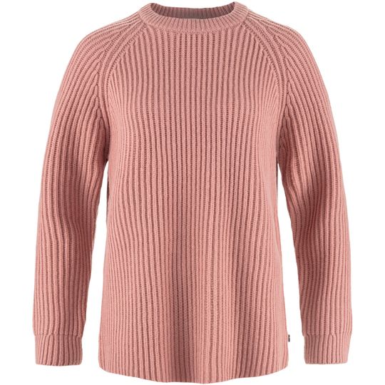 Fjallraven Övik Rib Sweater W, Velikost L, Barva DUSTY ROSE